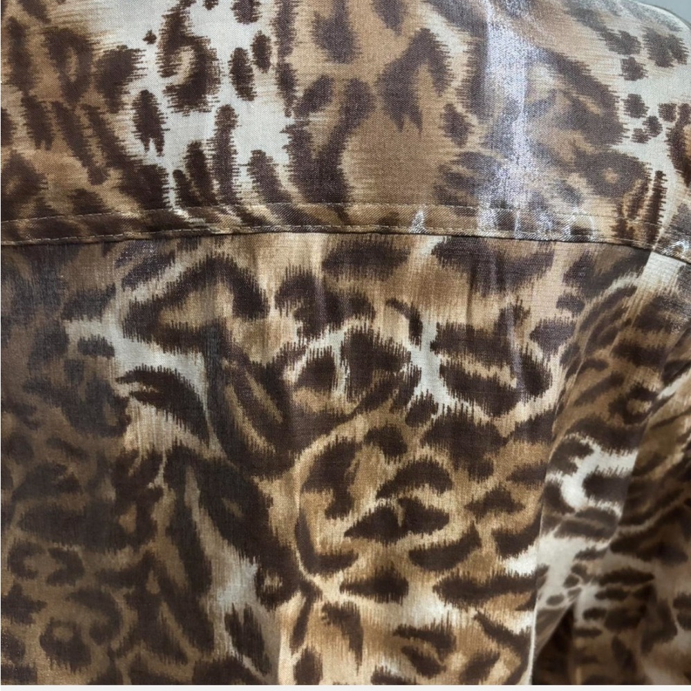 Ruby Rd. Sheen Animal Print Button Up - Picture 3 of 6